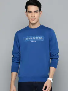 Indian Terrain Brand Logo Printed Round Neck Sweatshirt