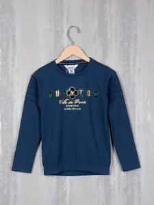 Albion Boys Printed Pure Cotton Pullover Sweatshirt