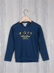 Albion Boys Typography Printed Pure Cotton Sweatshirt