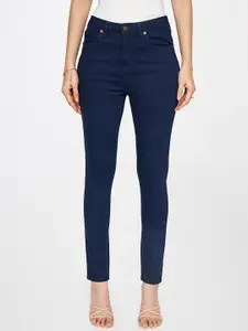 AND Women Mid-Rise Skinny Fit Cotton Jeans