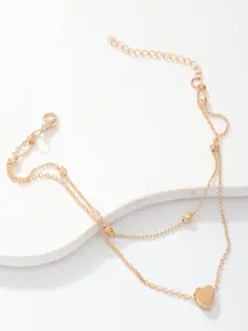 Young & Forever Gold-Plated Artificial Beads Anklet