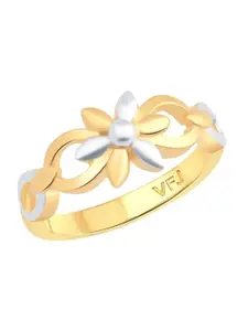 Vighnaharta Gold-Plated Flower Design Finger Ring