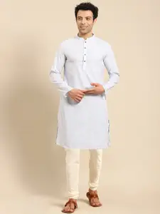 Anouk Mandarin Collar Long Sleeves Cotton Kurta