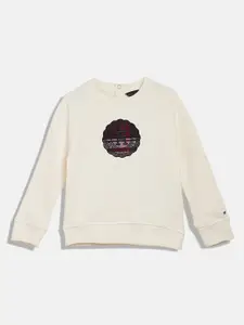 Tommy Hilfiger Boys Brand Logo Printed Cotton Sweatshirt
