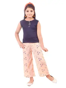 BAESD Girls Floral Printed Top With Trousers & Jacket