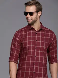 Allen Solly Pure Cotton Classic Slim Fit Checked Casual Shirt