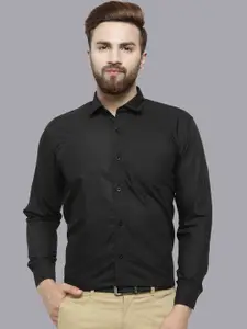 JAINISH Men Black Solid Classic Slim Fit Formal Shirt
