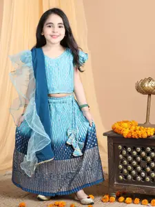 Kinder Kids Girls Embroidered Ready to Wear Lehenga & Blouse With Dupatta