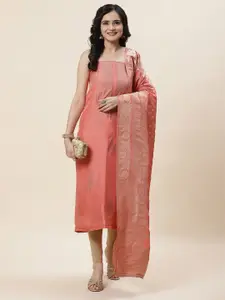 Meena Bazaar Embellished Beads & Stones Art Silk Unstitched Dress Material