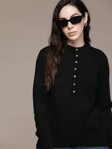 Roadster Women Striped Acrylic Pullover