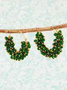 Crunchy Fashion Gold-Plated Circular Hoop Earrings