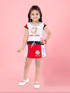 Aarika Colourblocked Cap Sleeves Tie-Ups Cotton A-Line Dress