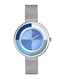 DressBerry Women Stainless Steel Bracelet Style Straps Analogue Watch DB-001-Blue