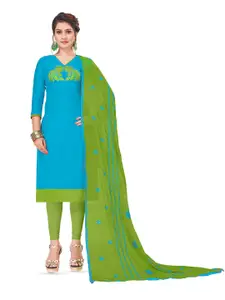 APNISHA Ethnic Motif Embroidered Unstitched Dress Material