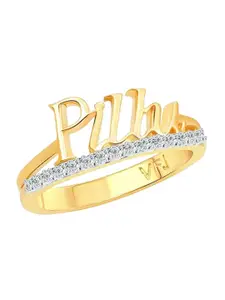 Vighnaharta Gold Plated Cubic Zirconia Studded Finger Ring