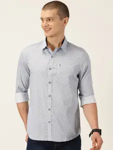 Thomas Scott Micro Ditsy Smart Slim Fit Opaque Cotton Casual Shirt