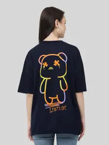 Leotude Graphic Printed Drop-Shoulder Oversized T-shirt