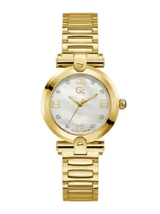 GC GUESS COLLECTION Fusion Lady White Round Dial Women Quartz Analog Watch - Y96002L1MF