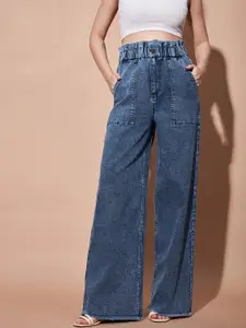 SASSAFRAS BASICS Women High-Rise Heavy Fade Stretchable Jeans
