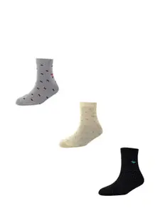 Cotstyle Men Pack Of 3 Patterned Ankle-Length Socks
