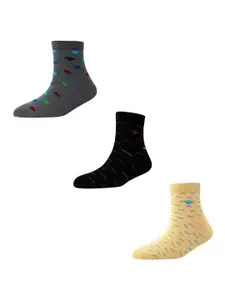 Cotstyle Men Pack Of 3 Patterned Above Ankle Socks