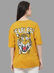 Leotude Graphic Printed Drop-Shoulder Oversized T-shirt