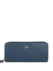 Hidesign Women Blue Leather Zip Around Wallet