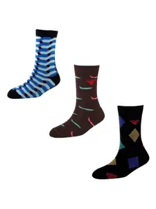 Cotstyle Men Pack Of 3 Patterned Crew Socks