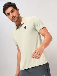 Technosport Striped Polo Collar Anti Odour Slim Fit Sports T-Shirt