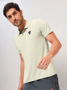 Technosport Striped Polo Collar Anti Odour Slim Fit Sports T-Shirt