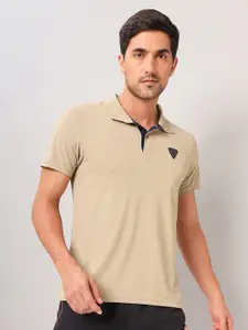 Technosport Striped Polo Collar Anti Odour Slim Fit Sports T-Shirt
