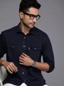 Louis Philippe Jeans Slim Fit Opaque Pure Cotton Casual Shirt