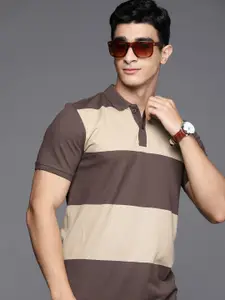 Louis Philippe Jeans Colourblocked Polo Collar T-shirt