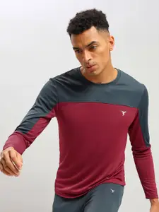 Technosport Anti Odour Rapid Dry Crew Neck Colourblocked Slim Fit Sports T-shirt