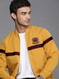 Louis Philippe Sport Striped Stand-Collar Bomber Jacket