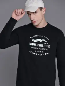 Louis Philippe Jeans Pure Cotton Printed Sweatshirt