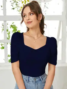Dream Beauty Fashion Sweetheart Neck Puff Sleeve Top