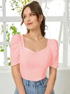 Dream Beauty Fashion Sweetheart Neck Puff Sleeve Top