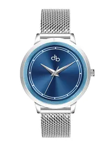 DressBerry Women Stainless Steel Bracelet Style Straps Analogue Watch DB-002-Blue