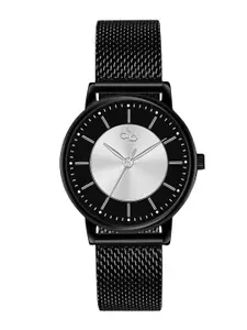 DressBerry Women Stainless Steel Bracelet Style Straps Analogue Watch DB-003-Black
