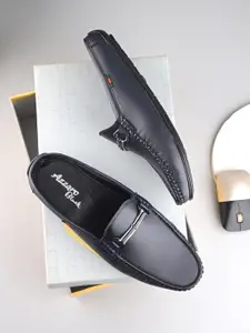 Azzaro Black Men Buckled Lightweight Slip-On Mules