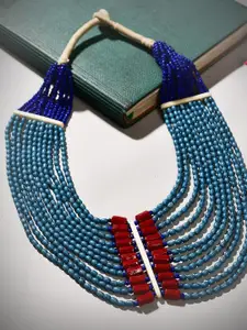 Bamboo Tree Jewels Beaded Layered Necklace