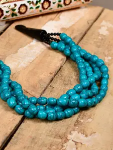 Bamboo Tree Jewels Beaded Twisted Necklace