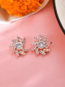 Silvermerc Designs Rose Gold-Plated Studs Earrings