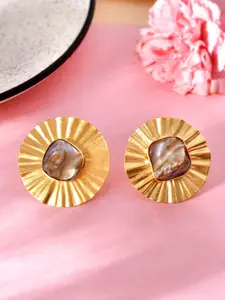 Silvermerc Designs Gold Plated Contemporary Studs Earrings