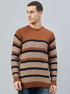 Club York Men Striped Acrylic Pullover Sweaters