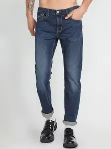 Flying Machine Men Straight Fit Clean Look Light Fade Stretchable Jeans