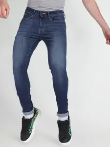 Flying Machine Men Skinny Fit Low-Rise Light Fade Stretchable Jeans