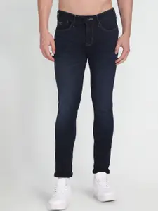 Flying Machine Men Skinny Fit Mid-Rise Dark Shade Light Fade Clean Look Stretchable Jeans