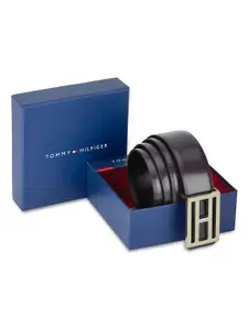 Tommy Hilfiger Men Textured Leather Reversible Formal Belt